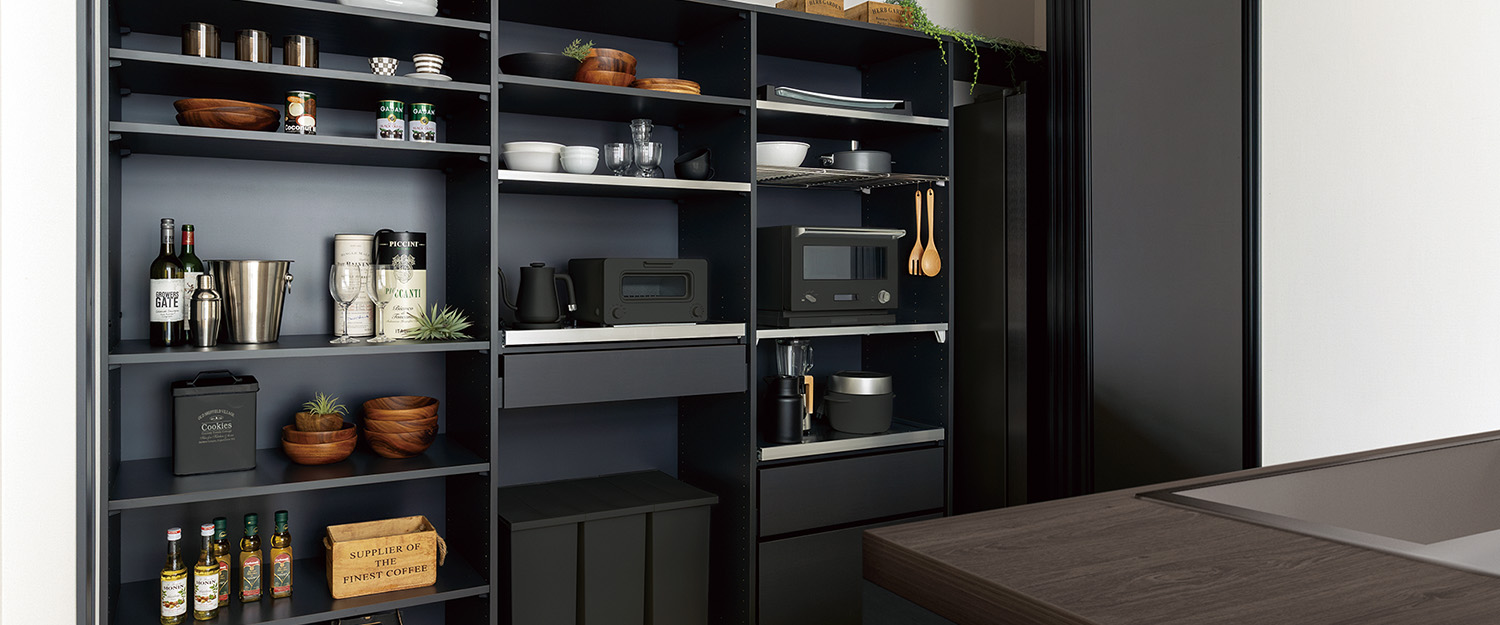 キッチン | 収納（食器棚・収納棚・飾り棚・壁厚ニッチ収納）、天井