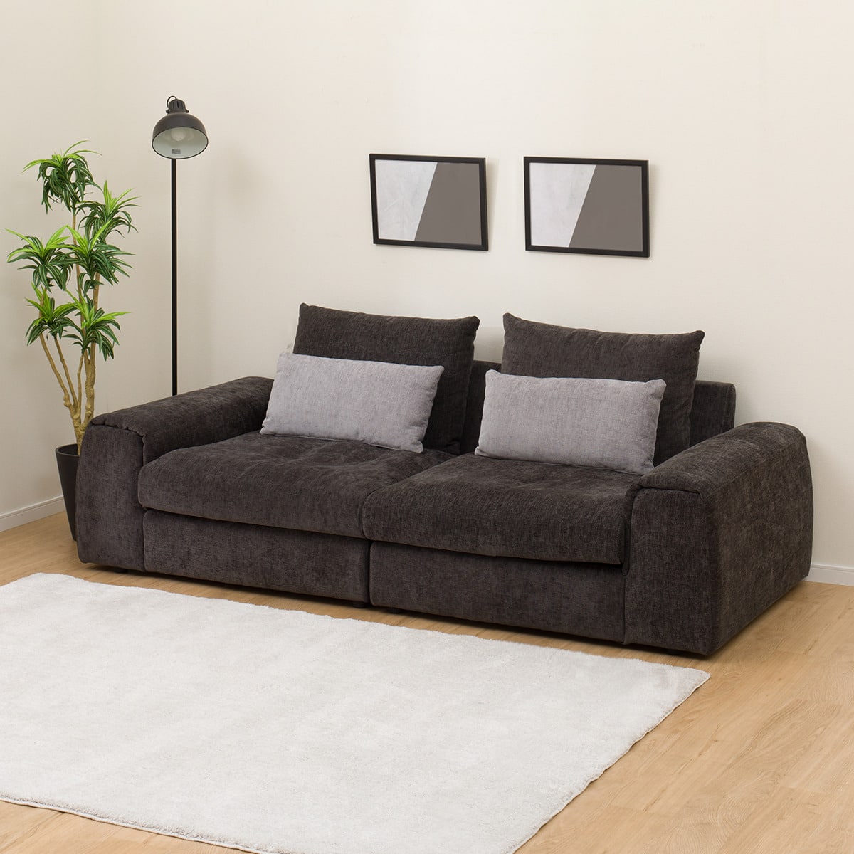 3人掛けセパレートソファ 布張りタイプ (LB04 GY) | ニトリネット