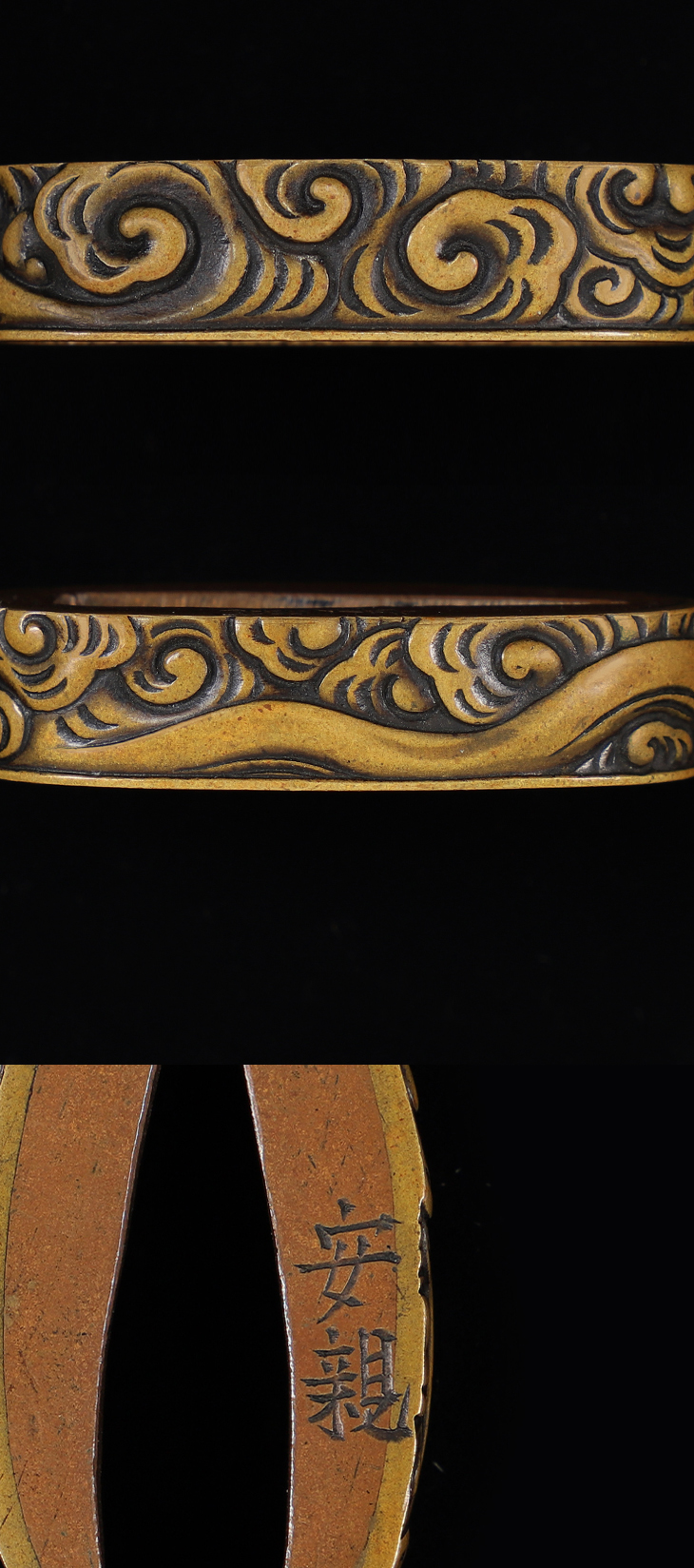 縁頭：韋駄天図 Fuchigashira:Idaten Zu