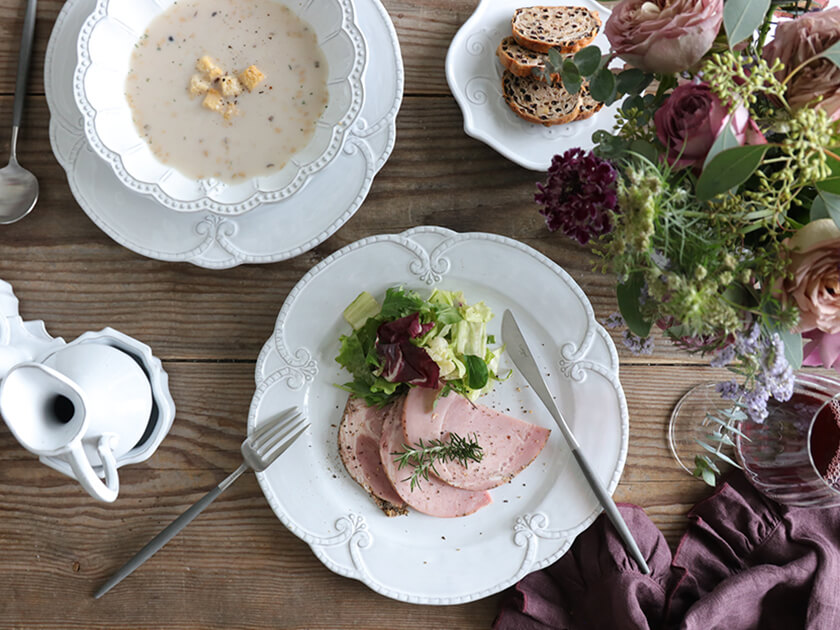 ITALICAディナープレートフィオーレ28㎝ VIRGINIA CASA （イタリアの