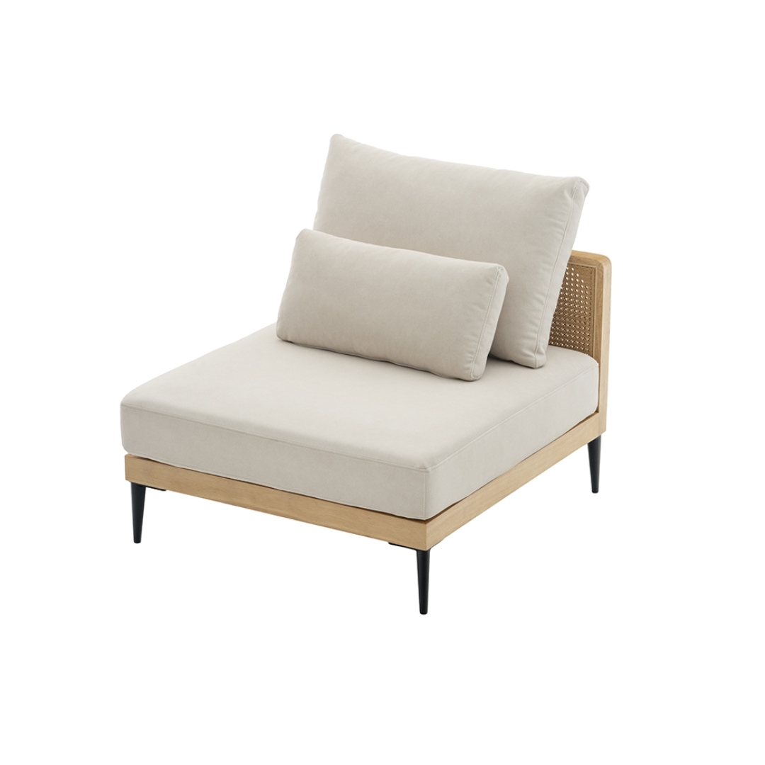 ラタン調1Pソファー: インテリア・家具・収納