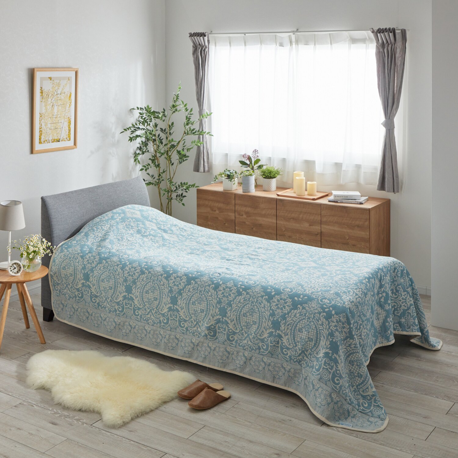 スワトウ刺しゅう協会 認定デザイン ジャガード織 コットンマルチ