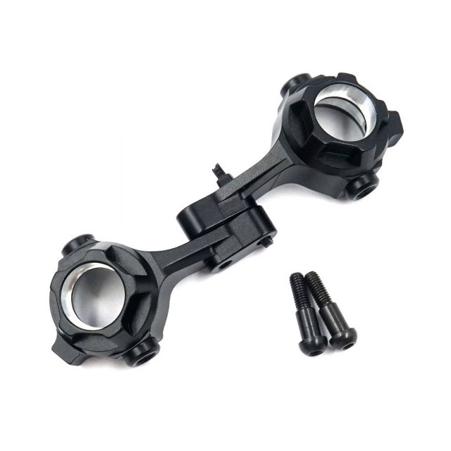 アルミ ステアリングナックル ブラック タミヤCC-02用 [TACC-023BK