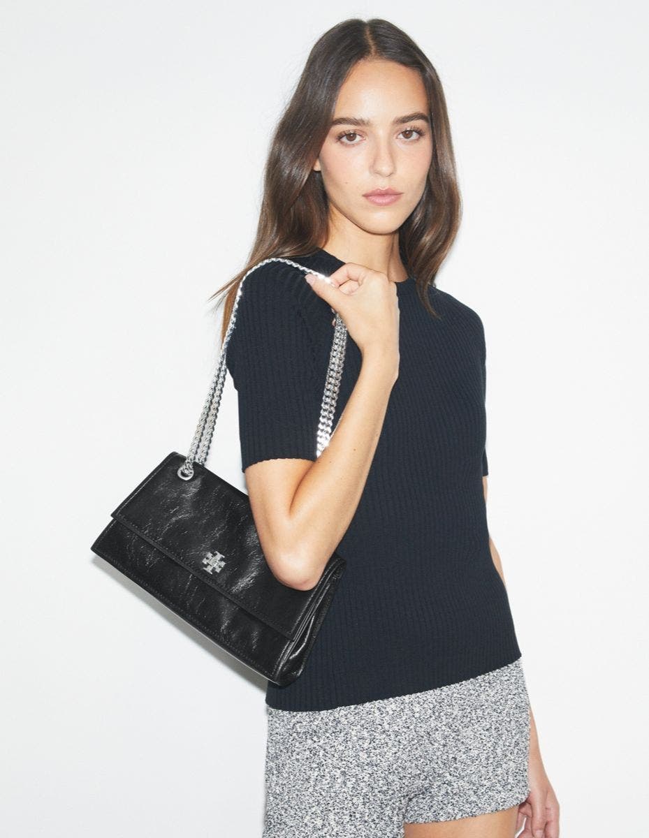 KIRA TURNLOCK SHOULDER BAG BLACK