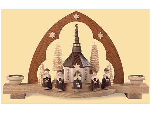 木のおもちゃ カルテット / 尖塔アーチ型キャンドルスタンド 聖歌隊