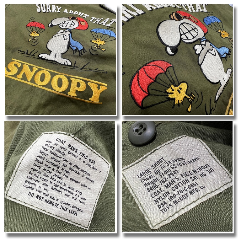 TOYS McCOY × SNOOPY M-65 No.TMJ2426 MAN'S,FIELD W/HOOD 