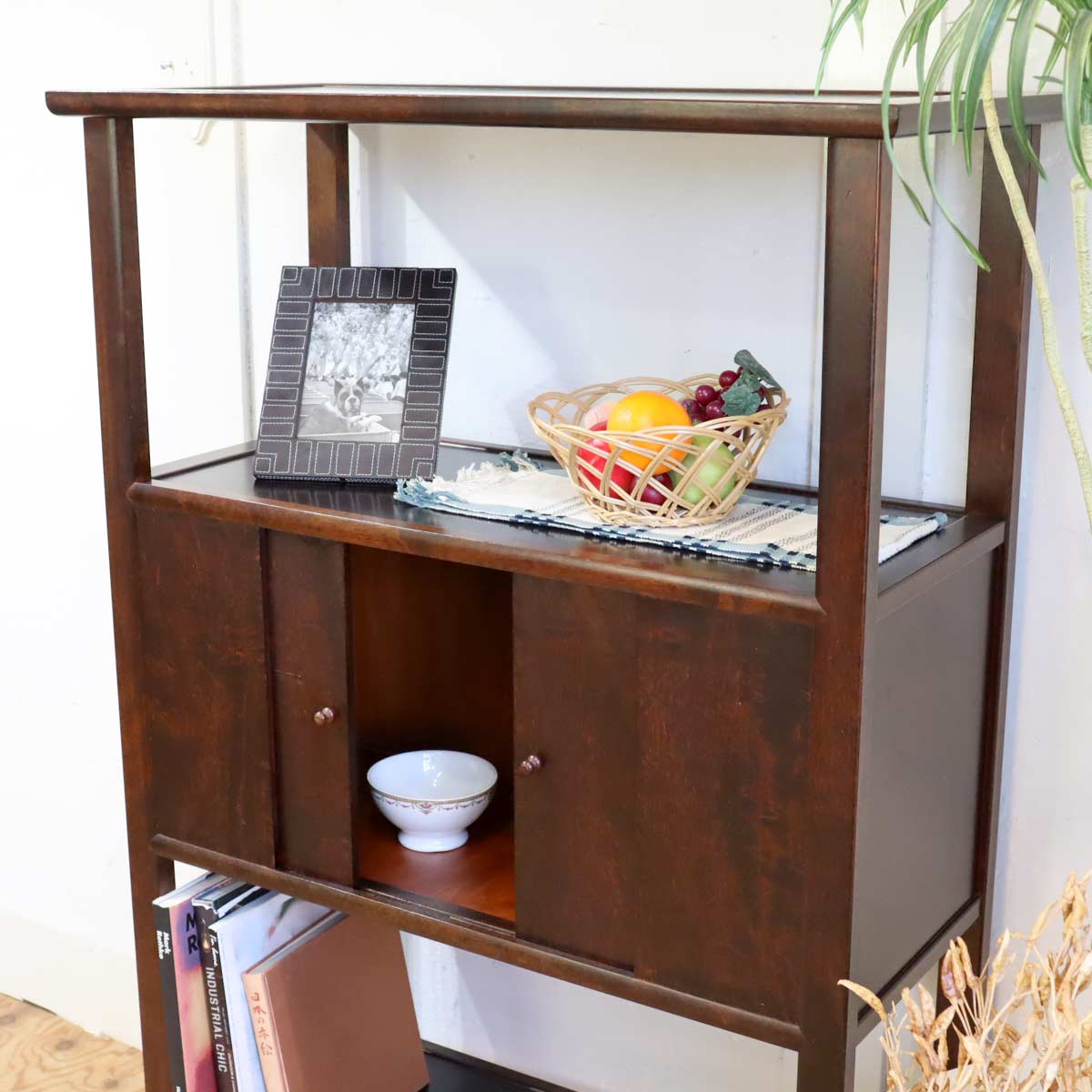 松本民芸家具 朝鮮棚 506型 飾り棚 食器棚 中古 和家具 木 シンプル