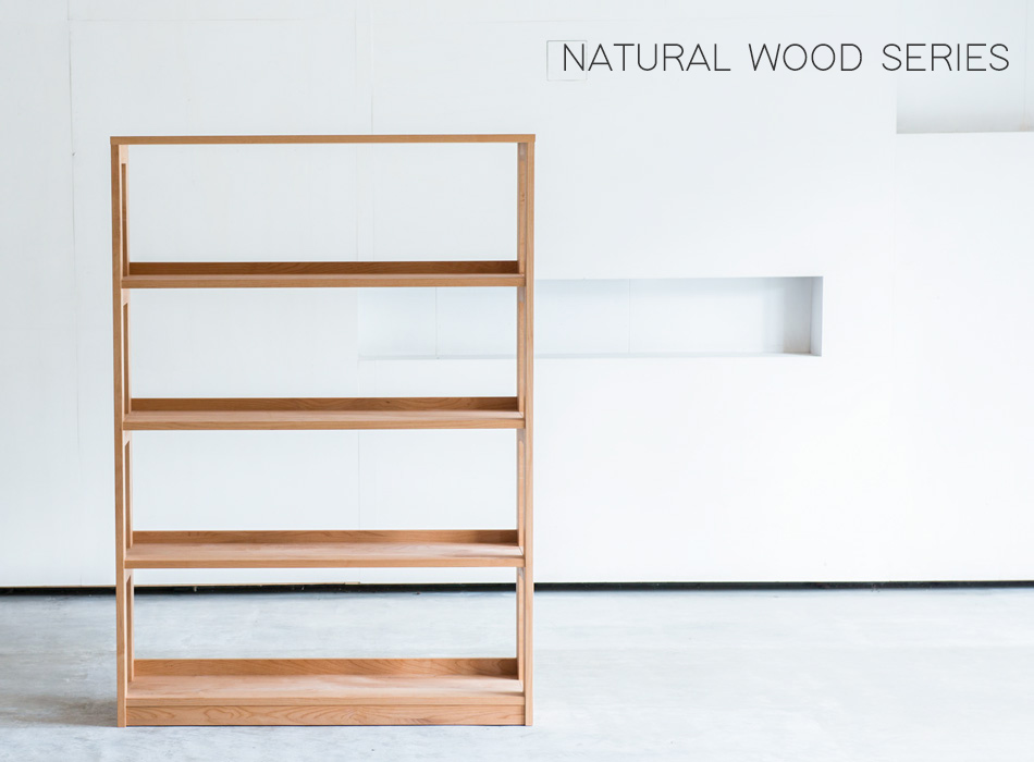 楽天市場】国産 木製 シェルフ 幅100cm 奥行29.2cm 高さ142cm（天然木