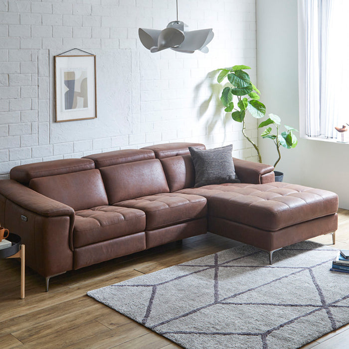 電動リクライニング ソファ 3人掛け レザー 調 電動ソファ モーション