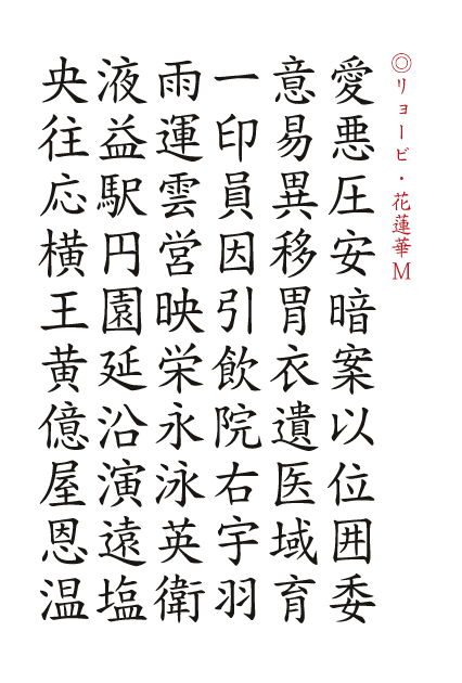 書体の基礎知識 漢字書体編