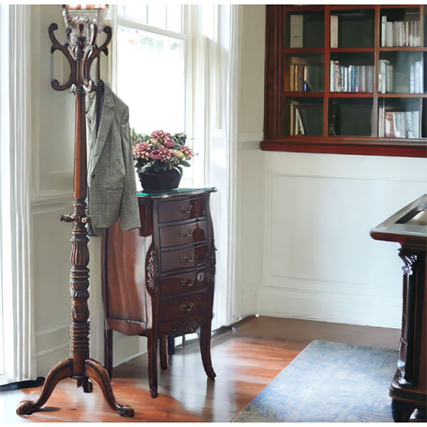 アンティーク調 コートハンガーラック ブラウン｜おしゃれ輸入家具通販