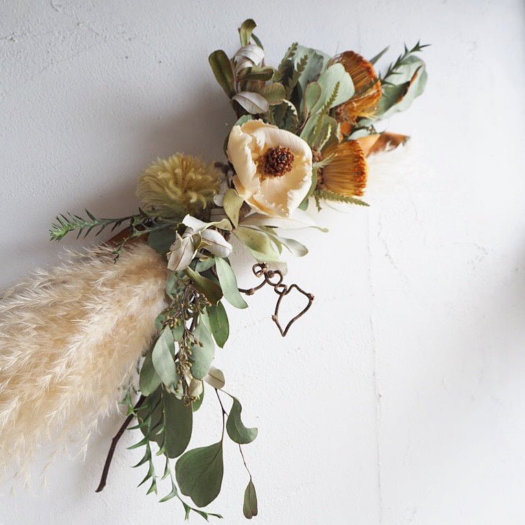 壁掛けドライフラワーアレンジS｜小さな空間を彩るナチュラル