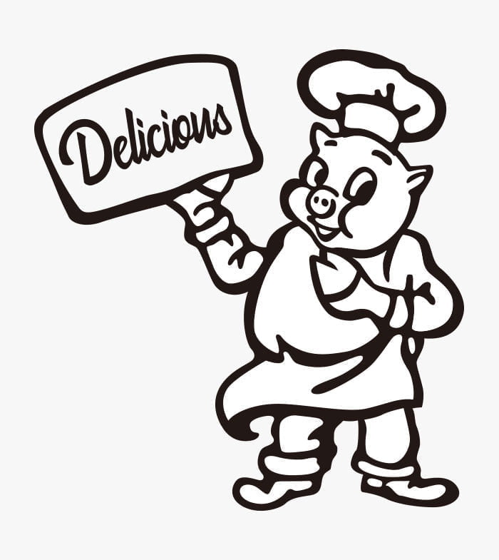 豚シェフのおすすめ料理 / イラスト | ai illustrator file | US$5.00
