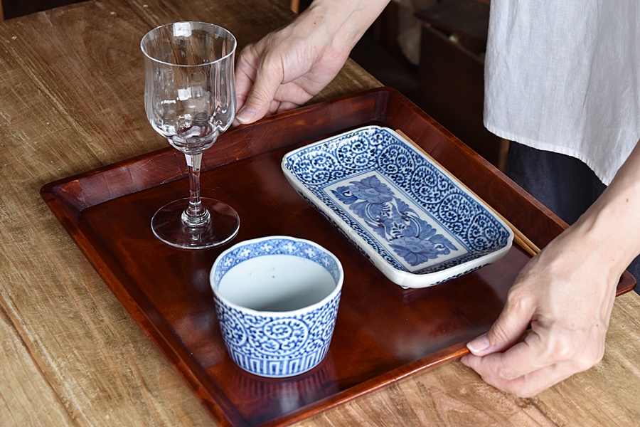 古伊万里 蛸唐草 松竹梅 冨貴長春 大振り 蕎麦猪口 - 生活骨董と古布の