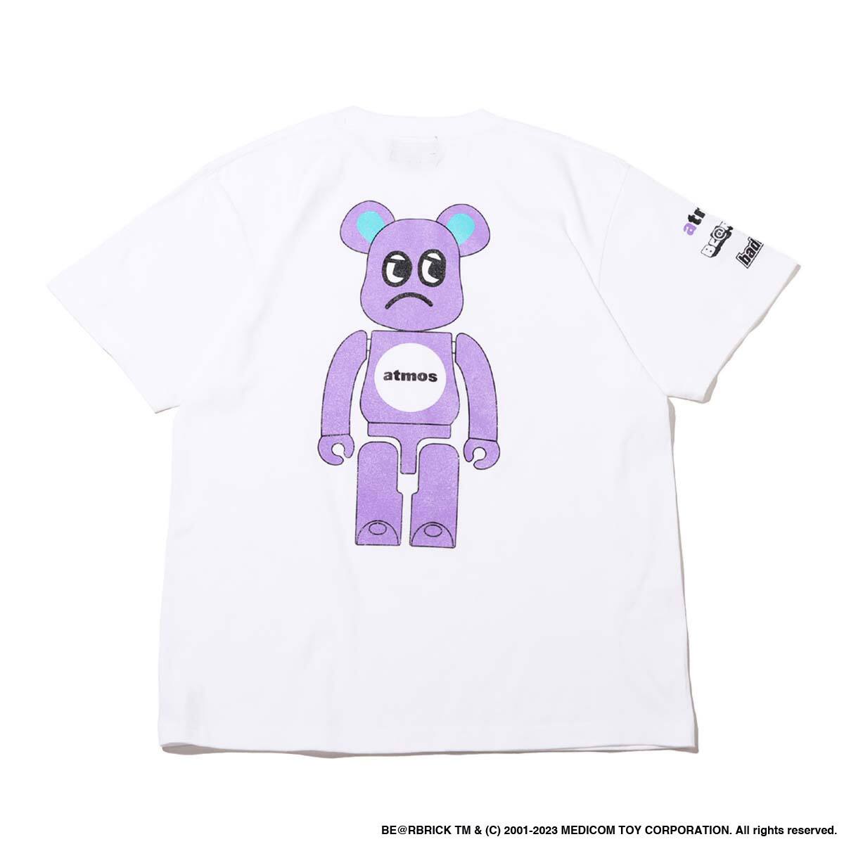 atmos × BE@RBRICK × BADMOOD S/S TEE WHITE（アトモス × ベアブリック