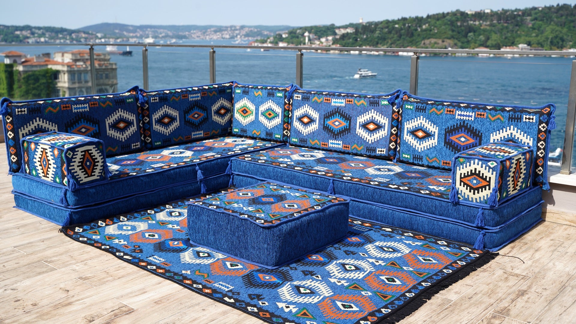 8'' Thickness L Sofa Set, Arabic Majlis, Arabic Jalsa,Traditional Arab