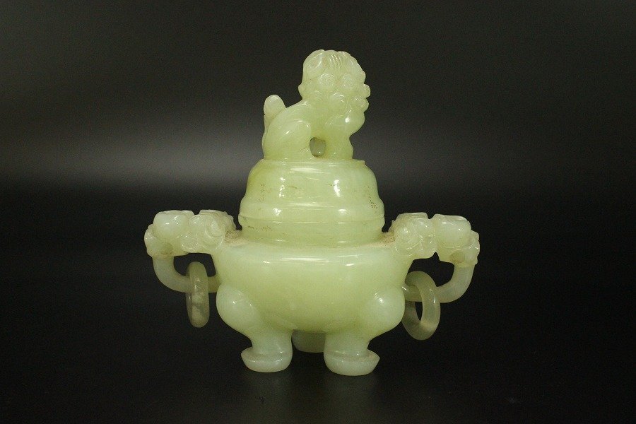 中国美術 白玉 獅子 印(K-YC542) 白玉狮子印玺_中国风 中国美術 白玉