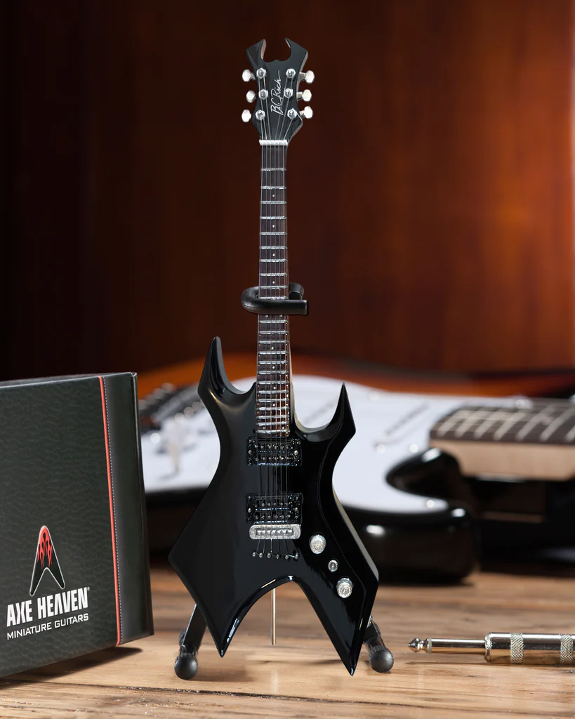 B.C. Rich® Black Warlock® and CC Deville Signature Skull Mini