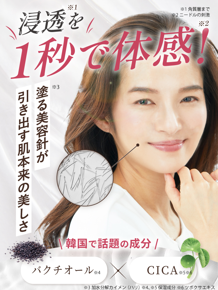 美容皮膚科医監修！CICA×バクチオール配合のマイクロニードル美容液