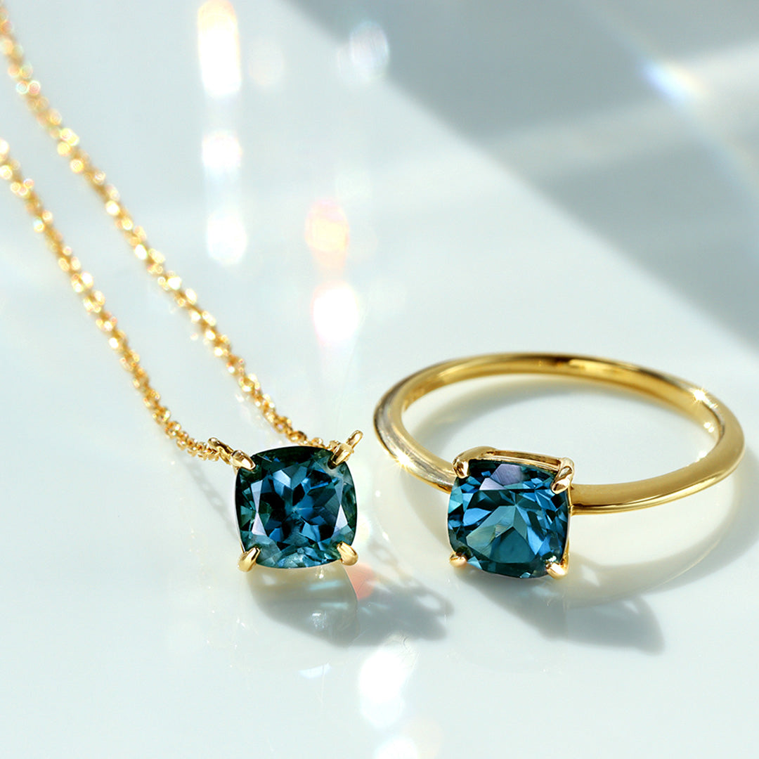 ビズー公式】ロンドンブルートパーズ K18/PTネックレス・セラム | 希少