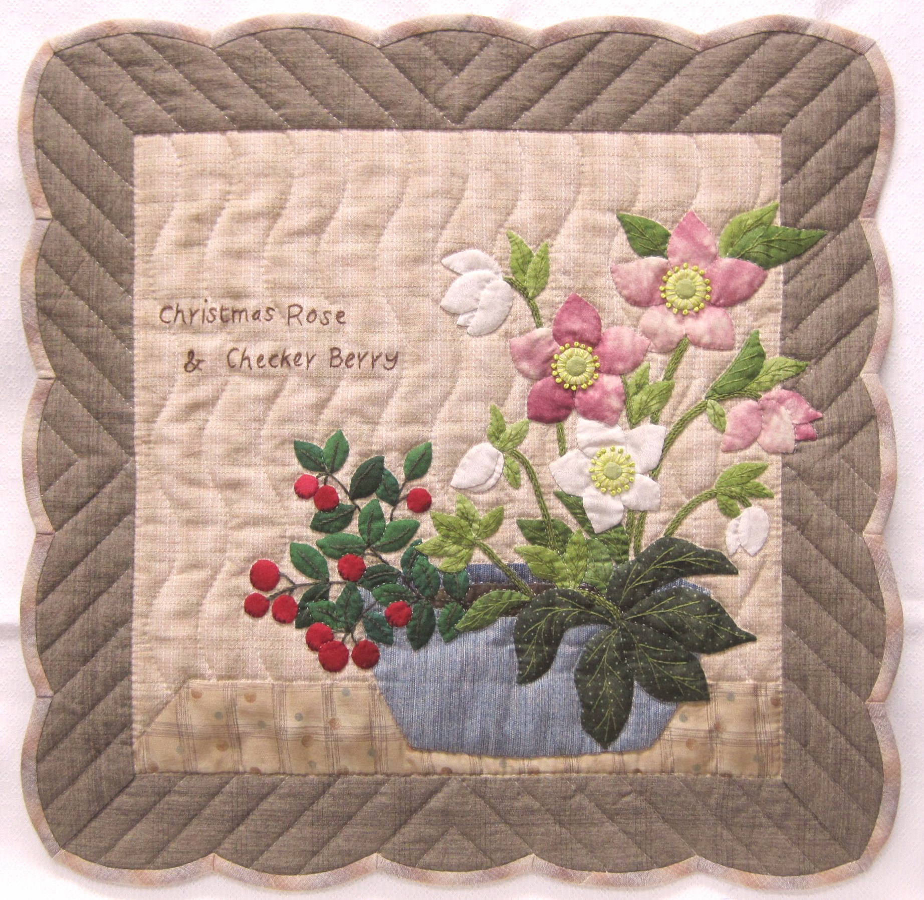 クリスマスローズのタペストリー 商品詳細｜オリジナルパッチワーク