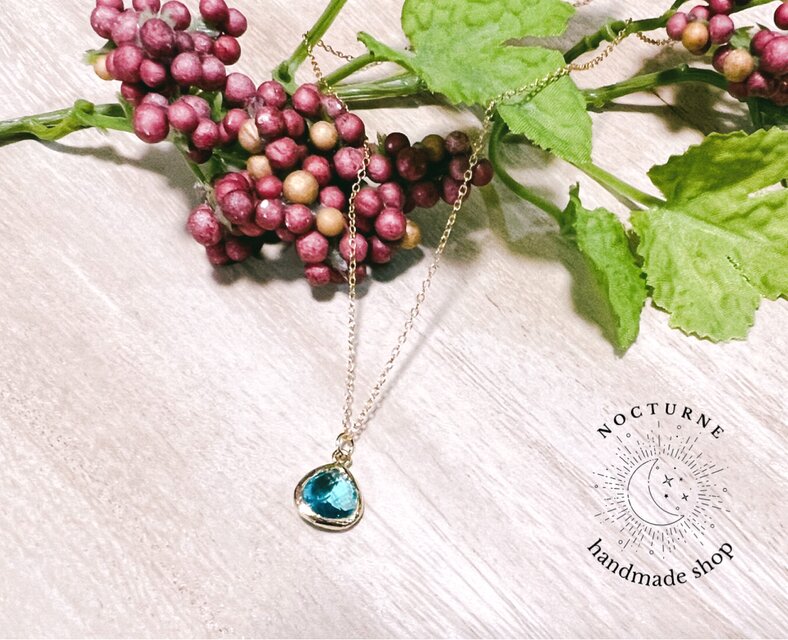 14kgf～天然石フレームストーンネックレス | iichi 日々の暮らしを