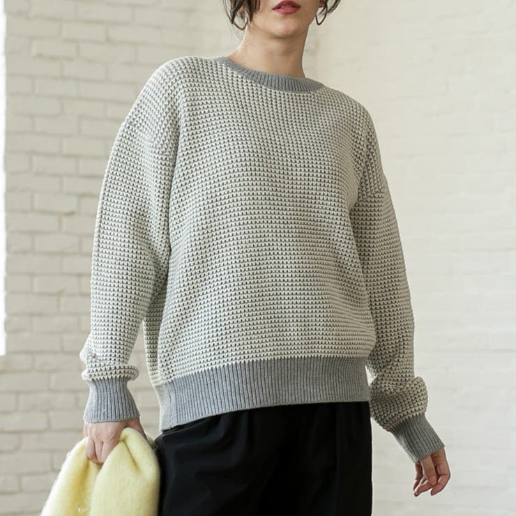 配色ワッフル編みニット[品番：COEW0004913]｜coen【women】（コーエン