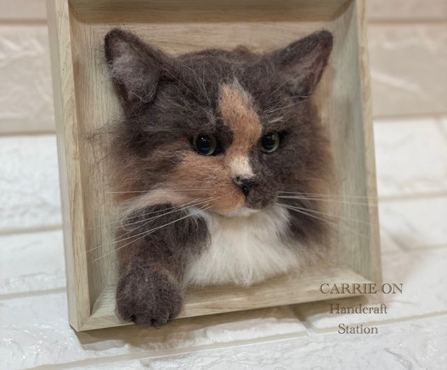 香港 羊毛フェルトの半立体フォトフレーム carrieonhandcraftstation