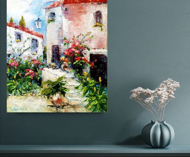 送料無料】ウクライナ イタリア絵画 アマフィ オリジナルアート