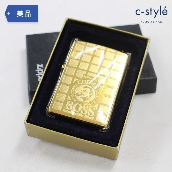 ZIPPO SUNTORY BOSS 金のBOSS 懸賞 純金メッキ サントリー ボス 喫煙具