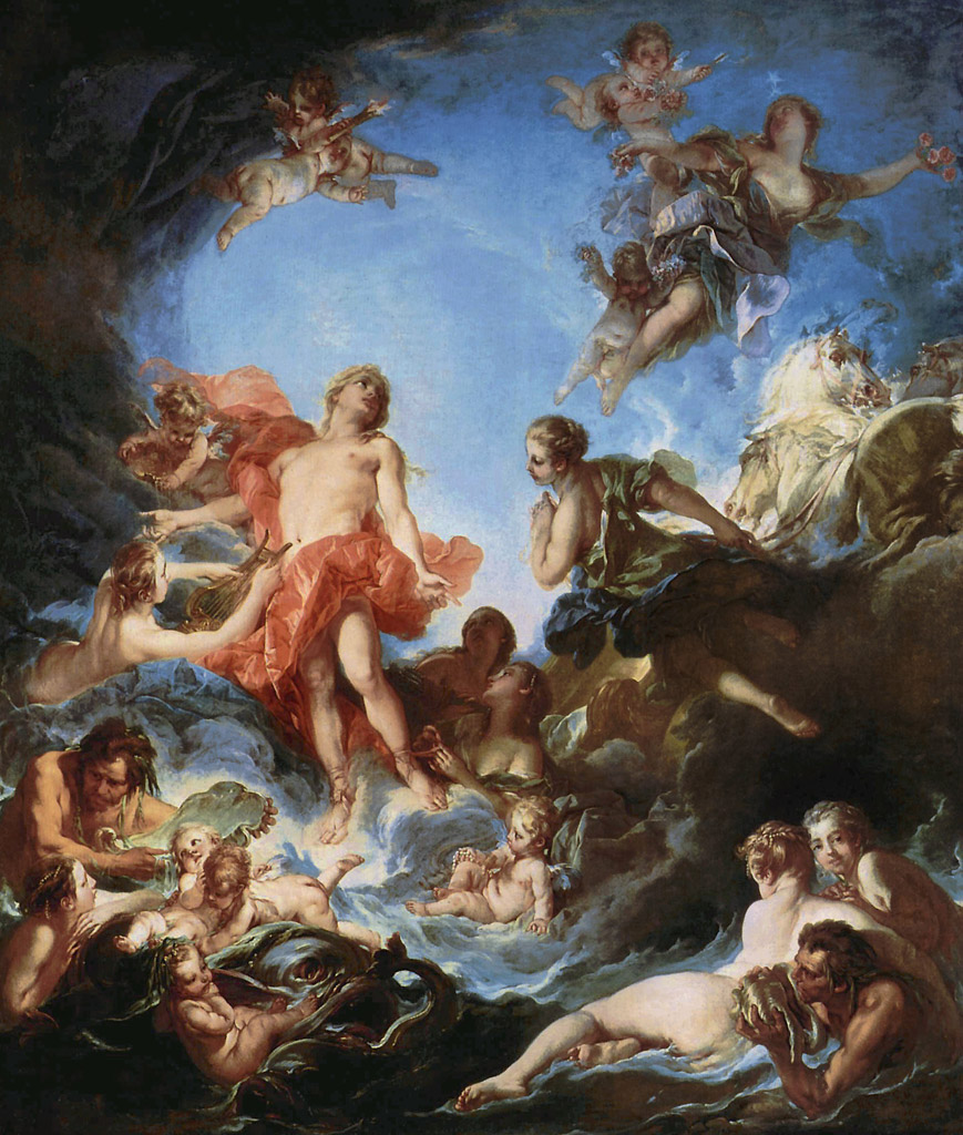 オーダー油絵 】 フランソワ・ブーシェ 日の出 【選べるサイズ／選べる