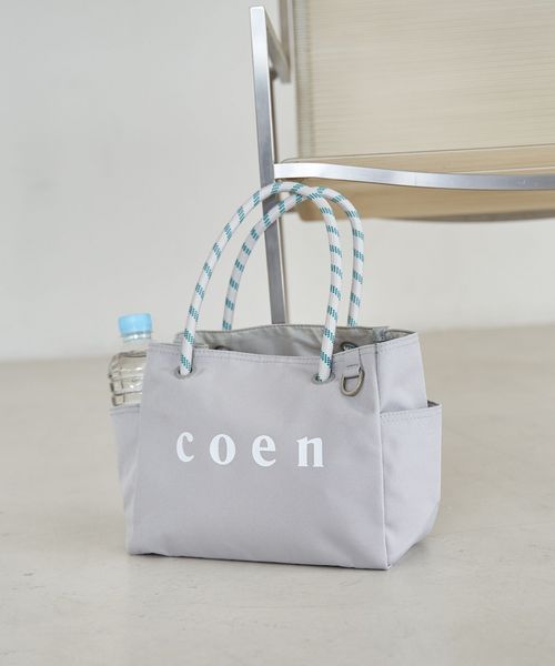 一部WEBカラー・追加】coen（コーエン） ロゴ ポリキャンバストート