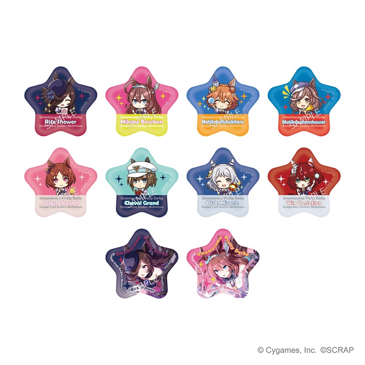 ウマ娘 プリティーダービー 星型缶バッジ