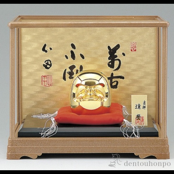 送料無料】 開運ダルマ 純金メッキ / 置物 幸運 風水 縁起物 人気 高岡