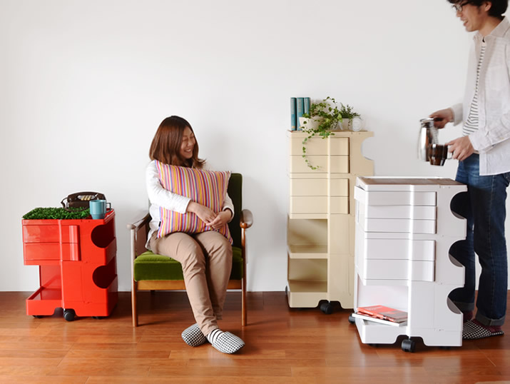 ボビーワゴン 3段5トレイ ホワイト | インテリアショップvanilla