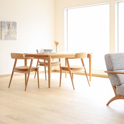 飛騨家具 HIDA 飛騨産業 Seoto セオト セミアームチェア 板座 国産家具