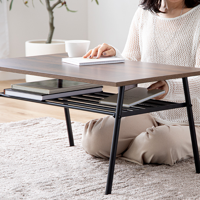 g159019]【幅80cm】Rio 棚付きセンターテーブル 木製テーブル | 家具