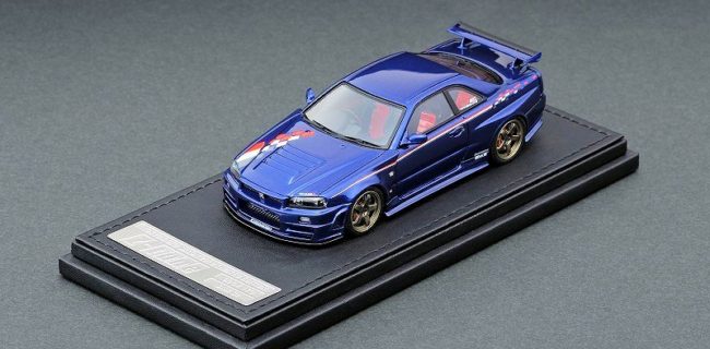 Ignition Model Nismo R34 GT-R Z-tune Bayside Blue • DiecastSociety.com