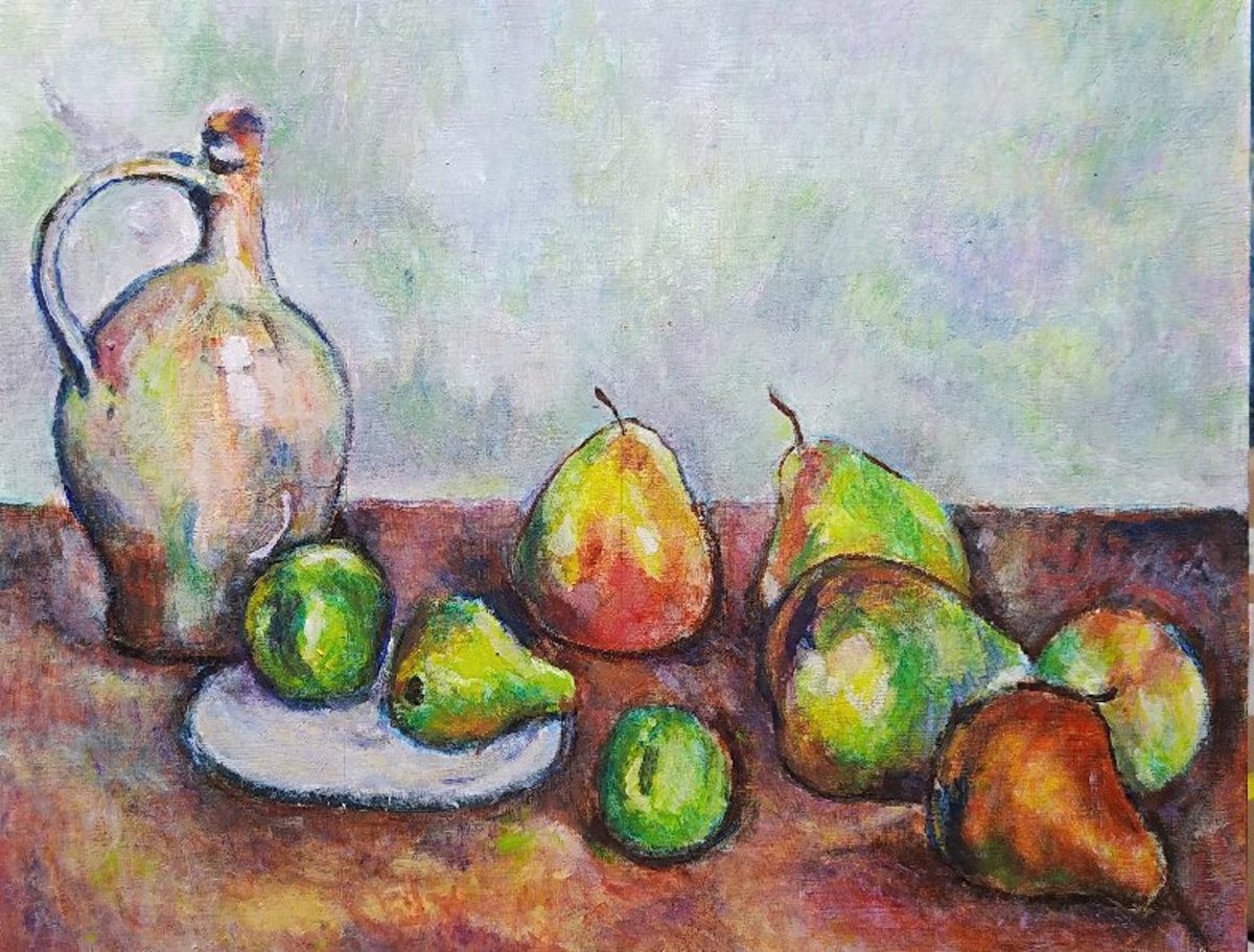セザンヌ:水差しと果物のある静物画,1894年」 by aryon｜Artmeter