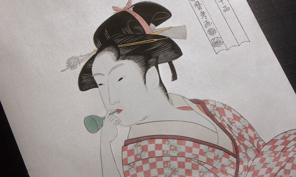 画像追加　アンティーク　未刊 浮世絵美人名画撰　アダチ版画研究所 Yu Miyazaki（宮﨑優） 宮﨑優「黄昏」｜オンラインストア｜浮世絵・木