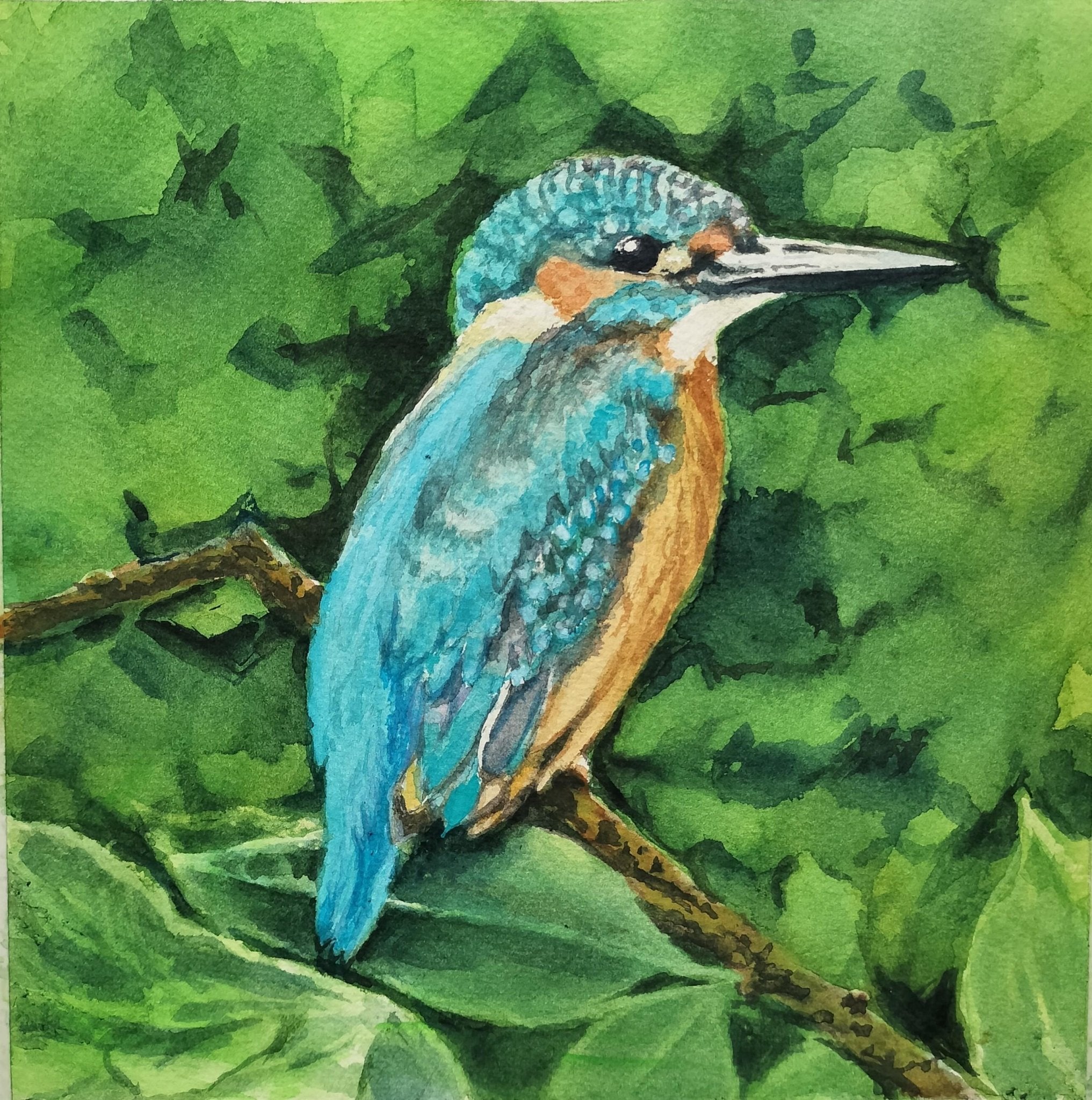 絵画の通販、購入ならFROM ARTIST/作品名：森のカワセミ/作家名：山崎 香住