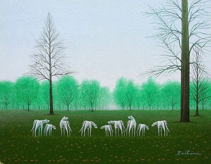 松浦敬文「水辺の城」 | 絵画・掛軸・額装の木村美術堂-佐世保