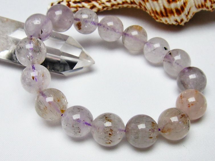 カコクセナイト インクォーツ ブレスレット13mm[T628-4001]