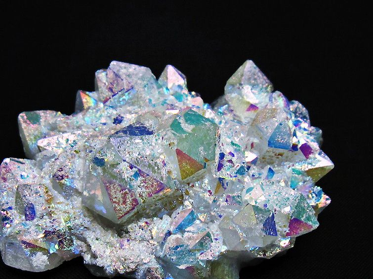 パワーストーン 天然石 レインボーオーラ水晶クラスター[T693-4593]