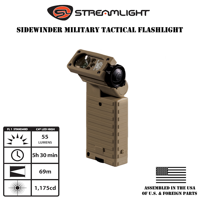 U.S. Military Issue Streamlight Sidewinder Military Tactical