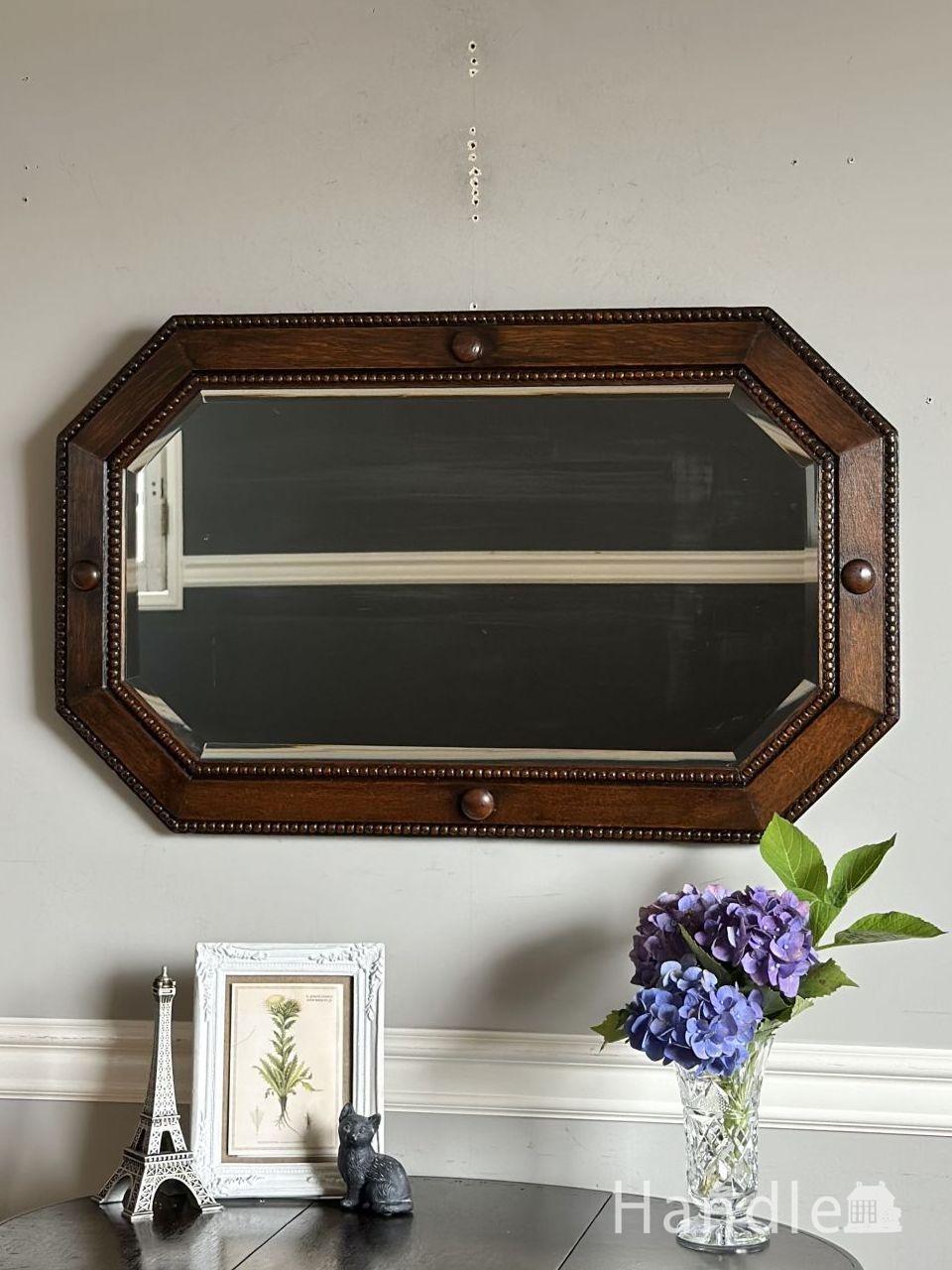 ビンテージのおしゃれな鏡、北欧スタイルにピッタリなウォールミラー(x