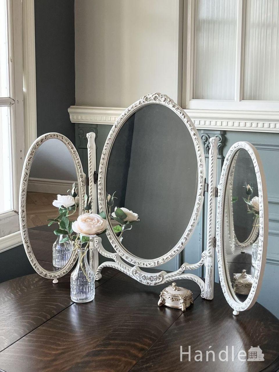 ビンテージのおしゃれな鏡、北欧スタイルに合う四角いウォールミラー(x