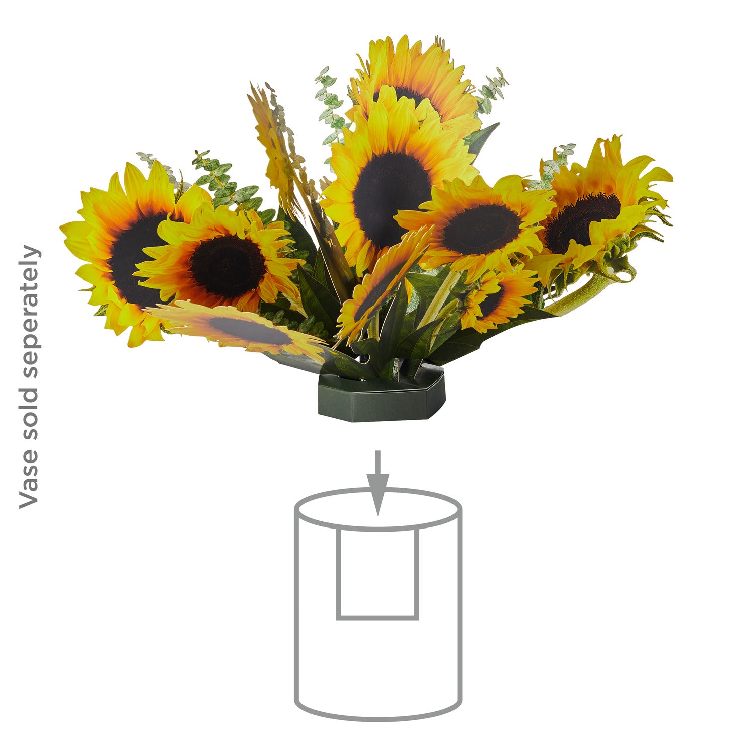 ビルド・ア・ブーケ ひまわり｜ベースとお花を選んで飾れる立体