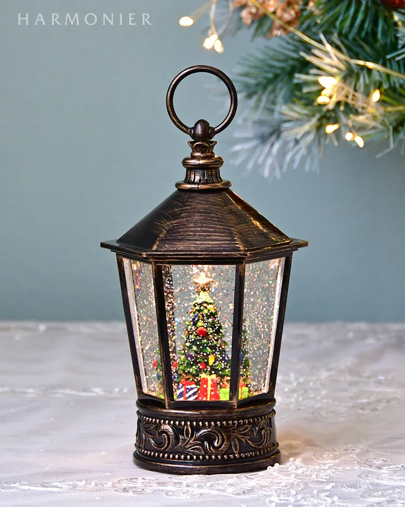 リキッドLEDヘキサゴンランタン/ツリー※電池/USB仕様｜クリスマス雑貨