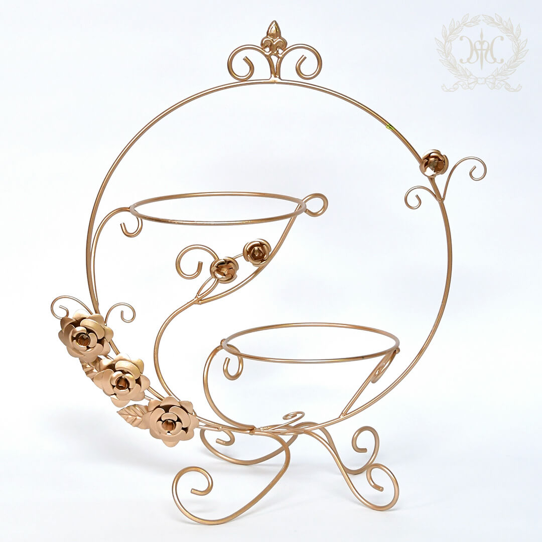 リリー2段プレートホルダー/ローズ2段ケーキスタンド｜輸入食器・雑貨